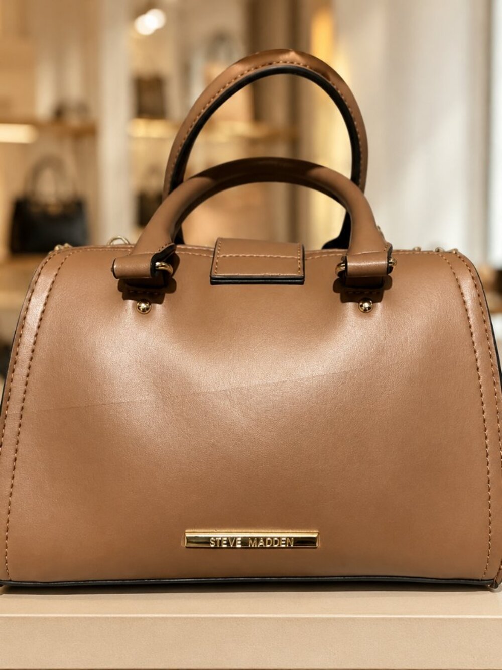 Steve Madden | Tan Mini Satchel / Top Handle Bag